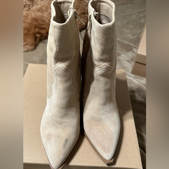 Sand Suede Steve Madden Booties - Picture 5 of 9